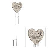Let's Make Memories Personalized Memorial Wind Chime - Sympathy - Customized Condolences - Loss of Loved One - Celebrate Their Life - Outdoor Memorial - Heart - Whispers in The Wind