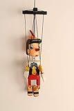 Marionette Puppets – String Puppets for Presents – Italian Real Boy Puppet for Dramatic Plays – Puppets for Presents – 13.7 x 3.7 x 2.2-inch Colorful and Realistic Puppet – Bright and Vivid Colors