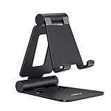 Nulaxy Dual Folding Cell Phone Stand, Fully Adjustable Foldable Desktop Phone Holder Cradle Dock Compatible with Phone 16 15 14 13 12 11 Pro Xs Xs Max Xr X 8, Nintendo Switch, All Phones