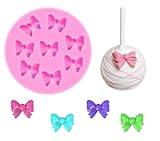 YunKo W0770 8 Mini Bows Silicone Fondant Molds Chocolate Sugar Candy Cake Pop Bow Craft Molds DIY Cake Decorating