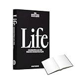 PrintWorks Photo Book – Life, Black – Minimalist Expandable Hardcover Album Book with 80 Pages – Stylish Bookshelf Picture Album
