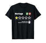 Marriage Rating 1 Star I Divorce Party Ex Wife Ex Husband T-Shirt