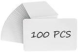 MaxGear 100Pcs Thank You Cards for Small Business, 3.5" x 2" Blank Kraft Paper Card, 300 GSM White Cardstock, Message & Business Appreciation Cards