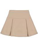 Nautica girls School Uniform Sensory-friendly Performance Pleated Scooter Skirt, Khaki, 16 US