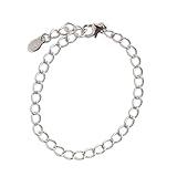 Cherished Moments Sterling Silver Charm Bracelet with Thin, Dainty Chain for Adding and Collecting Charms for Little Girls, Kids, or Tweens, Design a Bracelet, Adjustable, Child Large