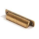 khtumeware 10 Pack 3" Drawer Pulls Antique Brass Cabinet Cup Pulls Kitchen Hardware Cabinet Handles Drawer Handles Knobs 3 inch Hole Center