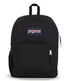 JanSport Cross Town Backpack 17" x 12.5" x 6" - Simple Bag for Everyone with 1 Main Compartment, Front Utility Pocket - Premium Class Accessories - Black