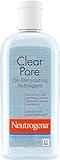 Neutrogena Clear Pore Oil-Eliminating Facial Astringent with 2% Salicylic Acid Acne Medication and Witch Hazel, Pore Clearing Treatment for Acne-Prone Skin, Helps Control Shine, 8 fl. oz, 6 Pack