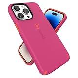 Speck for iPhone 14 Pro Max Case - Drop Protection, Scratch Resistant, Built for MagSafe Case with Soft Touch Coating - 6.7" iPhone 14, Dual Layer Case - Digital Pink/Energy Red Candyshell
