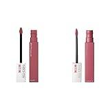 MAYBELLINE Super Stay Matte Ink Liquid Lipstick Makeup, Long Lasting High Impact Color, Up to 16H Wear, Lover Mauve Neutral and Ringleader Mauve Pink, 1 Count Each