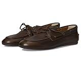 Steve Madden Women's Sag Boat Shoe, Brown Leather, 6.5