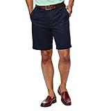 Haggar mens Cool 18 Classic Fit Expandable Waist Short Casual Shorts, Navy, 36