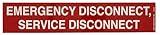 IDEAL INDUSTRIES 44-944 NEC Emergency Disconnct Lable,1-3/4 in. x 9 in. Adhesive 5Pk