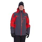 Spyder Men's Leader Insulated Hooded Ski Snow Jacket, Ebony, Small