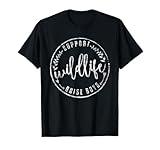 Support Wildlife Raise Boys T-Shirt For Mom Distressed T-Shirt