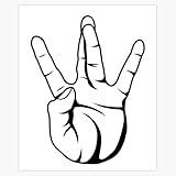 Westside West Coast Rap Hip Hop Hand Sign Window Water Bottle Bumper Sticker Decal 5"