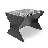 GasOne 15” Portable Charcoal Grill – Foldable BBQ Grill – Camping Grills for Backyard, Bonfire, Patio – Heavy-Duty Portable Fire Pit – Camp Cooking Gear