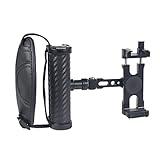FEICHAO Handheld Phone Stand Bracket Foldable Rotation 1/4 Screw Hole Handgrip for Phone Holder Selfie Video Photography Accessories (Bracket+Wrist Strap)