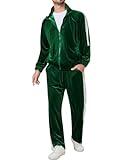 Ragelion Mens Tracksuit 2 Piece Velour Sweatsuit for Men Casual Full Zip Jogging Suit Jacket Pants Set
