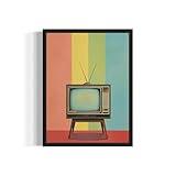 Television Set Pop Art Poster Print, Vintage Retro Wall Art Decor Paintings Classic Artwork for Bedroom Living Room Decorations. (Television Set, 11x14 inches (Unframed))