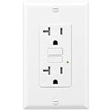 XIMAOEASE GFCI Outlet 20 Amp,Self-Test,Electrical Outlet with Thinner Design,WR Weather Resistant GFCI Receptacle,Ground Fault Circuit Interrupters,Indoor or Outdoor Use,UL Listed (1, White, 20Amp)