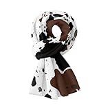 LedBack Brown Cow Print Scarf Lightweight Scarves for Women Cold Weather Scarves & Wraps Casual Fashion Scarf Winter Warm Scarves Breathbale Comfy Scarves, Easy to Carry