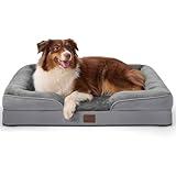 Bedsure Orthopedic Dog Beds Large Sized Dog - Washable Large Dog Cat Bed Waterproof, Comfort Dogs Couch Sofa with Washable Removable Cover, Pet Bed with Nonskid Bottom, Grey, 35"