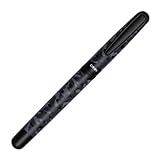 OHTO CR01 Ceramic Rollerball Pen, 0.5mm Fine Point, Thick Aluminum Barrel with Brass Components, Camouflage Black, Refillable Water-Based Black Ink, CR01-05-CBK