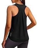 XIEERDUO Womens Workout Tops Breathable Sleeveless Activewear Gym Shirts Woman Black XL