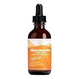Liquid Glucosamine Chondroitin with MSM for Cats, Hip & Joint Support Cat Supplement, Glucosamine Drops for Senior Felines with Arthritis, 2 Oz