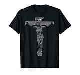 Pen and ink drawing of Jesus crucifixion. T-Shirt