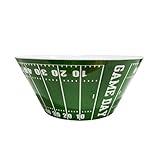 Sprinkles & Confetti Durable Green Football Snack & Serving Bowl Reusable Melamine Dish for Game Day, Tailgating, Parties, Sports Events & Everyday Use