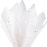 SUNCOLOR 120 Sheets 20"x14" White Tissue Paper for Gift Bags Packaging Glitter Art Tissue Paper for Crafts
