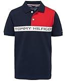 Tommy Hilfiger Boys' Short Sleeve Fashion Polo Shirt, Nasir Swim Navy, 7