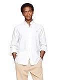 Tommy Hilfiger Men's Heritage Oxford Solid Regular Long Sleeve Shirts Optic White