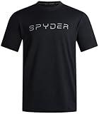 Spyder Athletic Mens T Shirt - Moisture Wicking Performance Ultra Soft Short Sleeve Running Gym Workout Shirts for Men, Size Medium, Heather Black