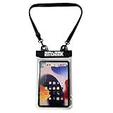 EMSEEK Waterproof Ebook Reader Case Holder Tablet Cover Bag eReader Dry Pouch for Amazon Kindle Paperwhite Oasis Fire 7 Nook Kobo iPad mini Samsung Tab Google Nexus Up to 8.5”(Black)