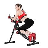 Fitlaya Fitness Core & Abdominal Trainers AB Workout Machine Home Gym Strength Training Ab Cruncher Foldable Fitness Equipment (red01)