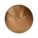 Annika Bella Heart Necklaces for Women, 925 Sterling Silver Necklace with Charm, Gift for Her, Minimalist Romantic Valentines Jewelry, Waterproof Simple Heart Pendant (Silver)