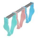 Hemoton 3pcs Facial Hair Removal Tool Manual Spring Epilator for Women Hair Cleaning for Cheeks Chin Ergonomic Design Safe Portable Beauty Must-Have in Green