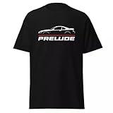 JDM Classic Prelude 1991-1996 Fans Car Silhouette Unisex T-Shirt Black