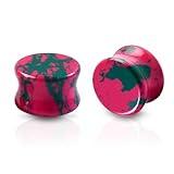 Stuppendux 2PCS Stone Flared Ear Tunnels Expander Plugs Stretcher Kit Gauge Stylish Body Piercing Plugs for Fashionable Individuals 00G 10MM