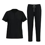 DEEYOTA Women's Scrub Sets - Medical Uniform Top & Pants for Women - Soft Stretch V-Neck Scrubs with Pockets - Comfortable Nursing Uniforms for Healthcare Workers