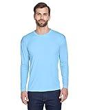UltraClub Adult Cool Dry Sport Long-Sleeve Interlock T-Shirt 4XL COLUMBIA BLUE
