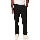 Amazon Essentials Men's Fleece Open Bottom Sweatpant (Available in Big & Tall), Black, 4X-Large Big