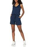 Amazon Essentials Women's Studio Terry Romper, Navy, Medium
