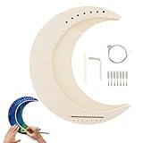 OriGlam Lyre Harp 7 String DIY, Moon Shaped Lyre Harp Musical Instrument, Wood String Instruments, Make Your Own Basswood