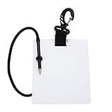 Underwater Writing Slate, Plastic Handwriting Plate Notebook Gear Board with Replaceable Pencil Tablet Dive Swivel Clip and Diving Communication Devices for Scuba Snorkeling Divers Fishing Swimming