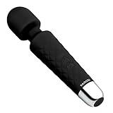 Yarosi Massage Device Strongest Cordless Handheld Massager - Powerful - Best for Travel - Magic Stress Away - Perfect on Back Legs Hand Pains and Sports Recovery - Black