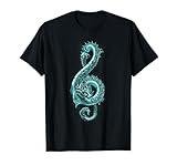 Musician Musical Instrument Music Notes Treble Clef Dragon T-Shirt